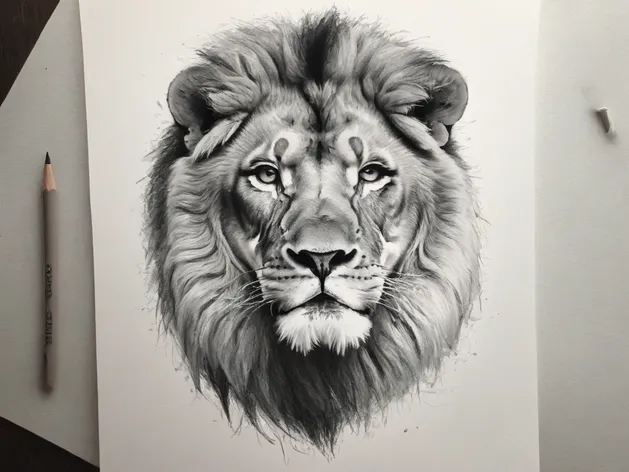 lion face drawing