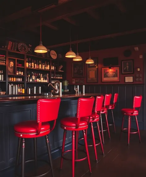 red bar stools