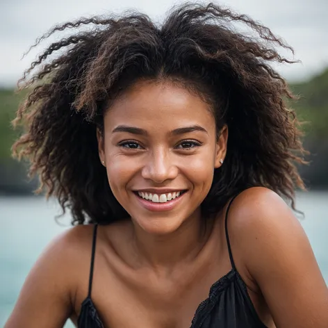 Pretty black island girl