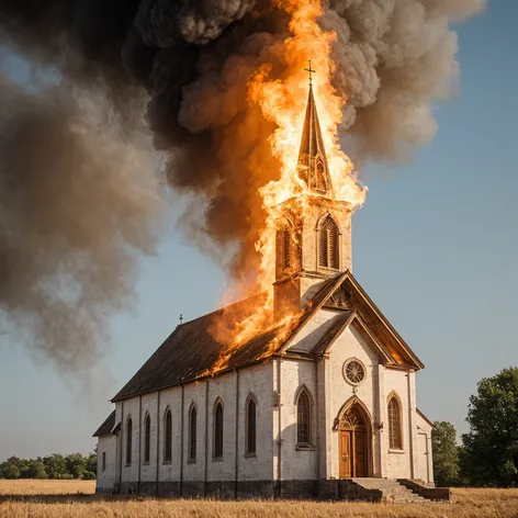 burning church