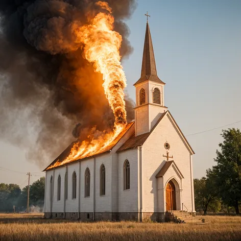 burning church