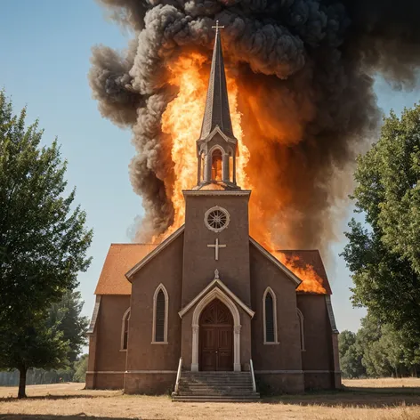 burning church