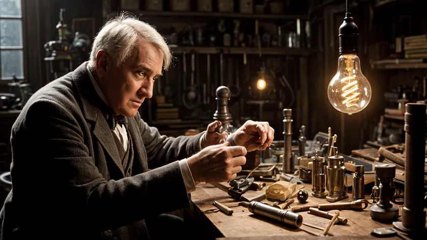 Thomas Edison in his