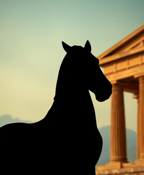 greek horse silhouette