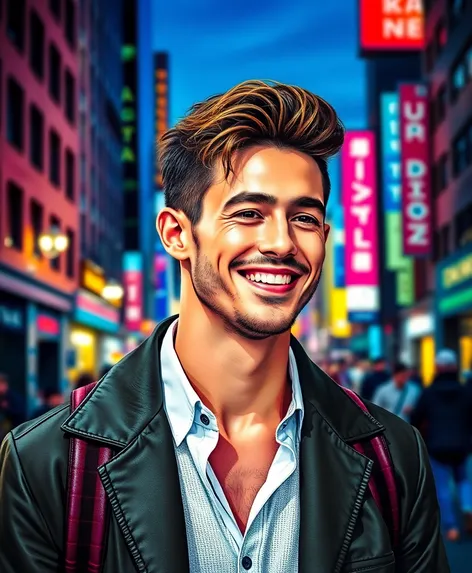 smiling male model