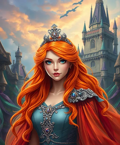 princess with orange hair