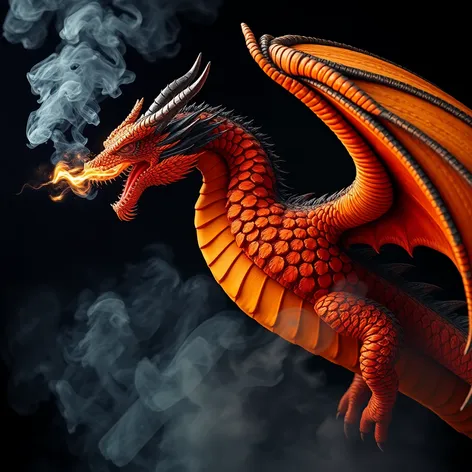 orange and black dragon