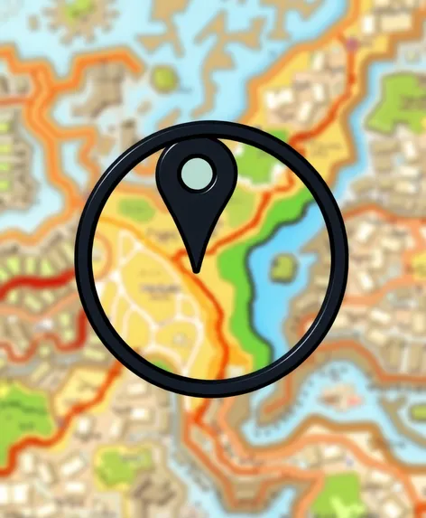 map with navigation icon