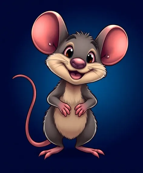 mouse cartoon deep blue