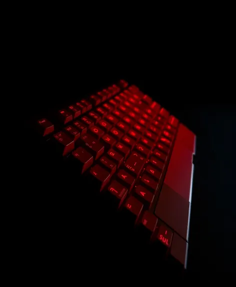 red keyboard blakc background