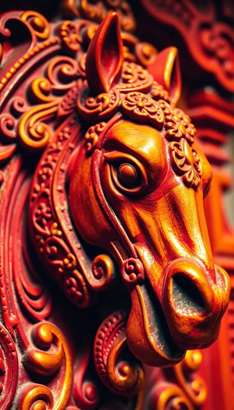 rajasthani carved horse head