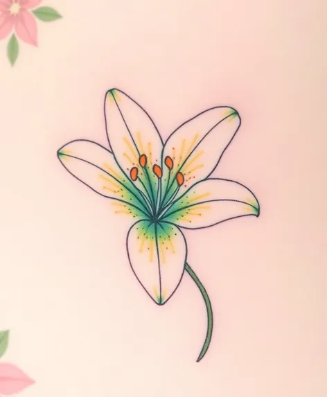 lily tattoo template