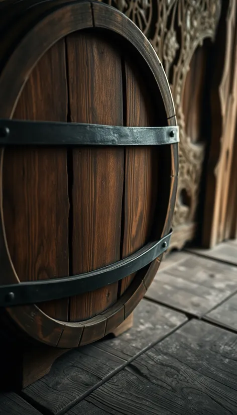 barrel with wood