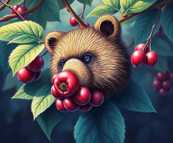 bear berry drawing