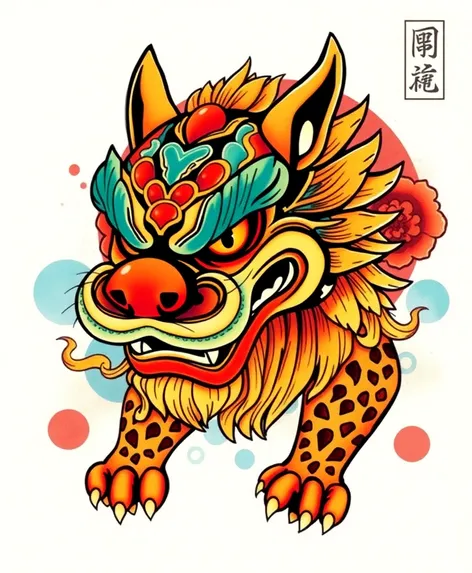 foo dog tattoo