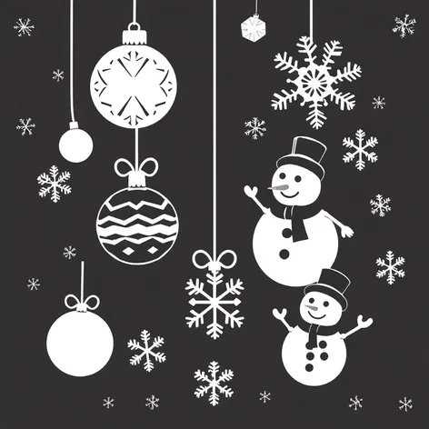 christmas clip art black