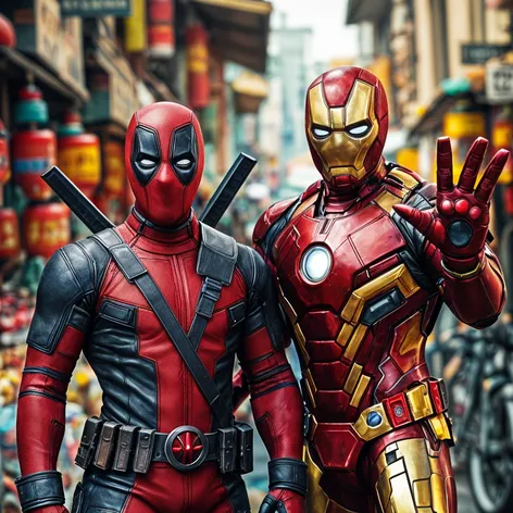 Deadpool and iron man