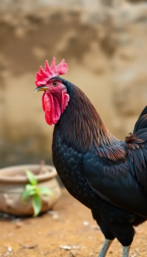 black copper maran rooster