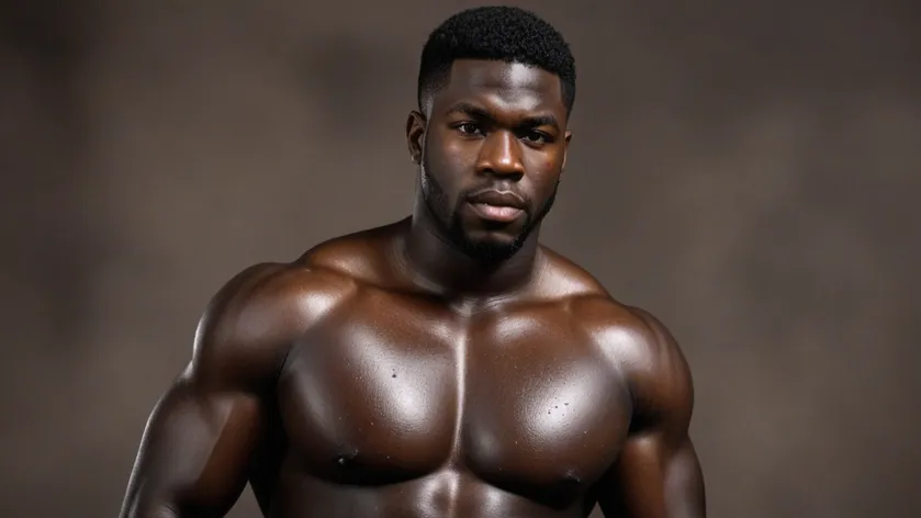 big black oily men