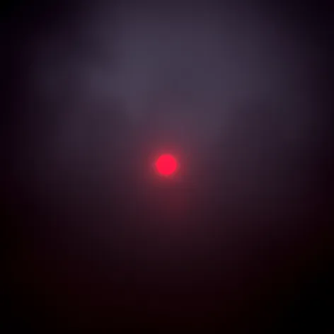 an eerie red glow