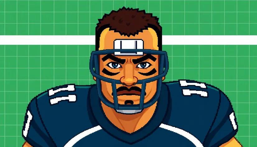 american football player pixel