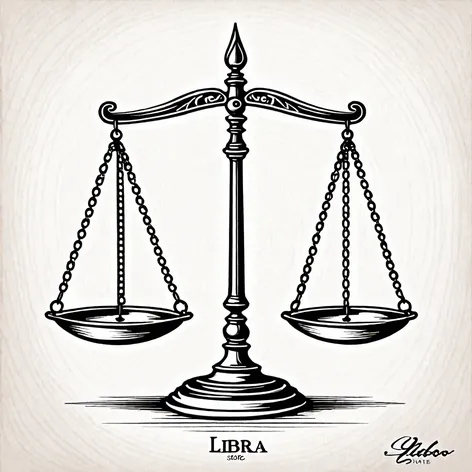 libra scale tattoo