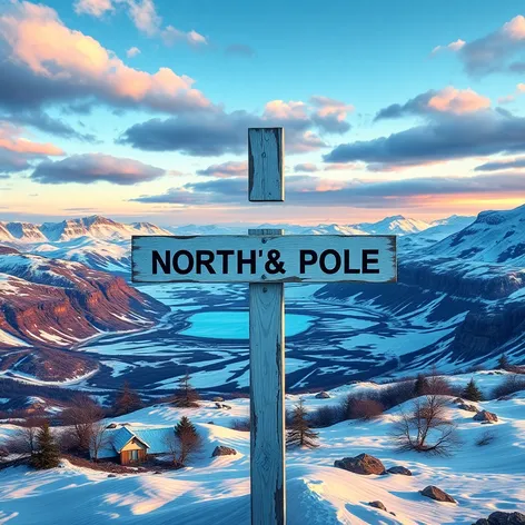 north pole sign