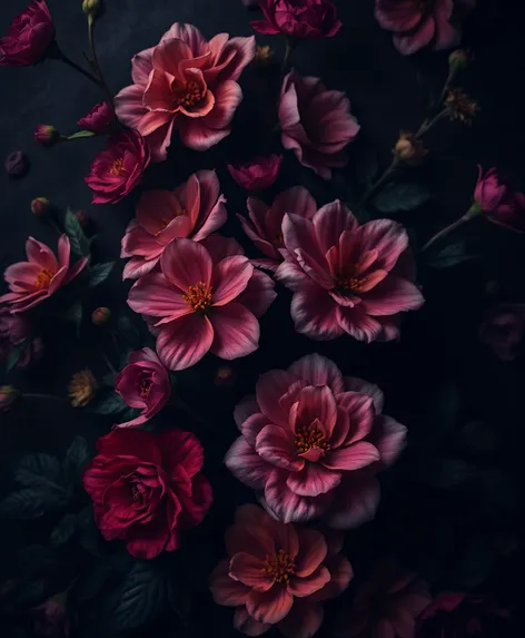 dark floral wallpaper