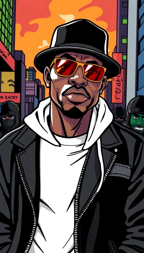 black gangster cartoon