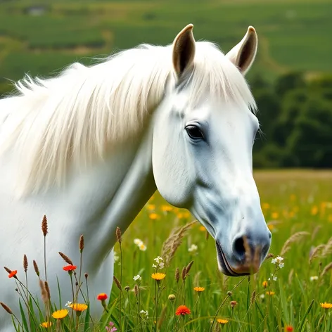 white friesian horse