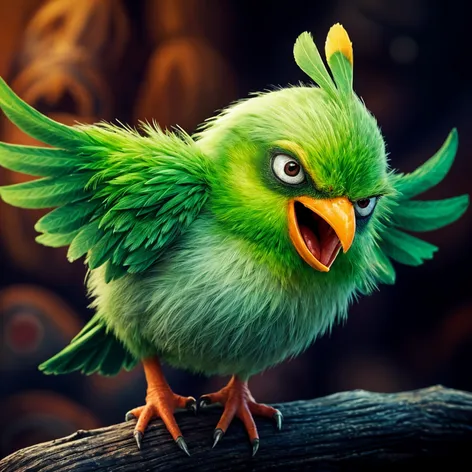 green bird from angry