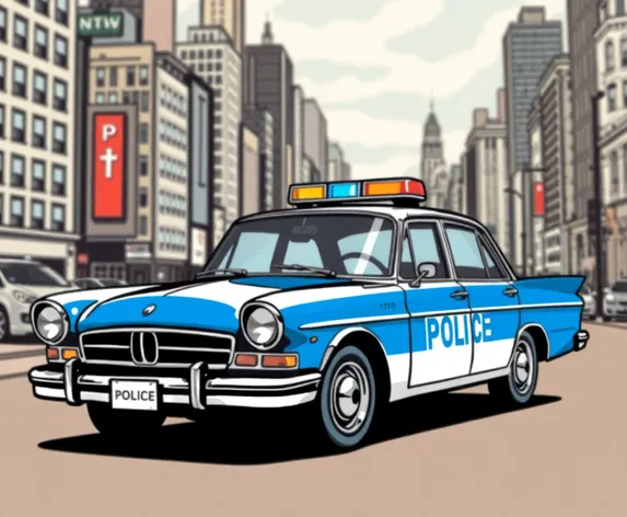 police car coloring page