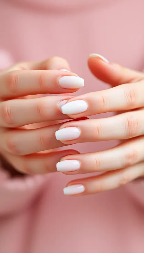 white pink nails