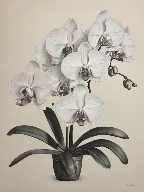 orchid drawing