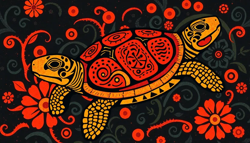 simple tribal turtle