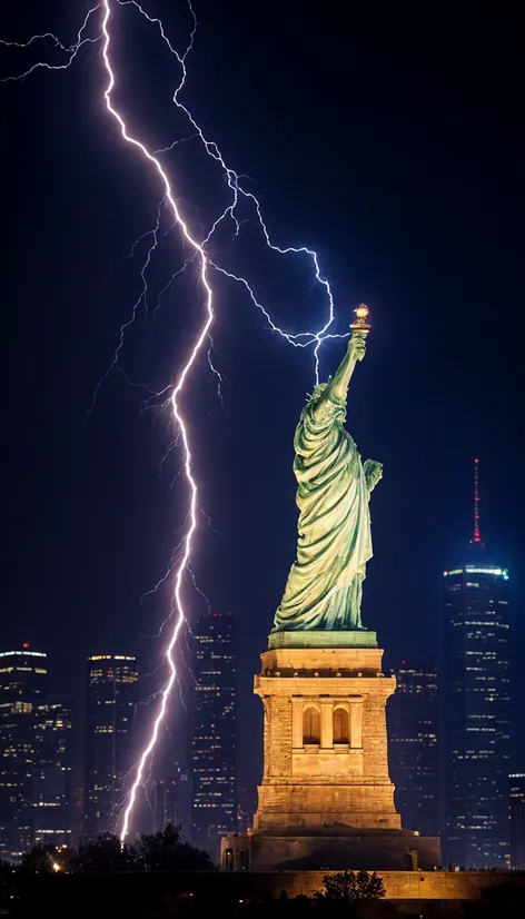 lightning statue of liberty