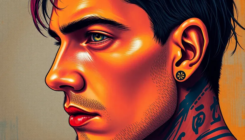 male behind ear tattoos