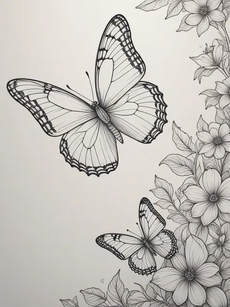 butterfly outline drawing