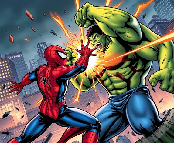 spiderman vs hulk comic