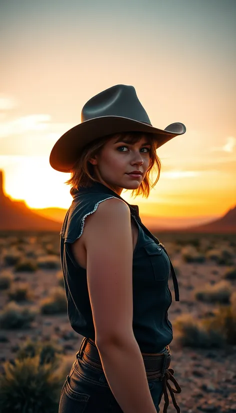 short hair cowgirl