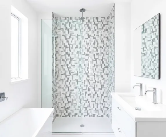 vertical tile shower