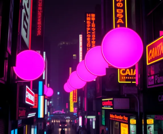 pink glowing circles