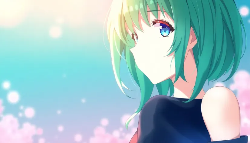 green anime girl