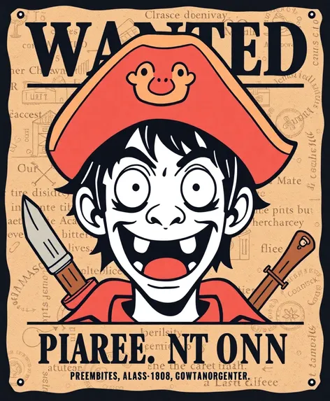 luffy wanted poster line