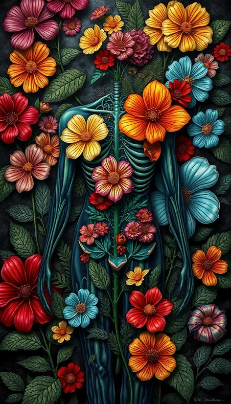 anatomy with flowers