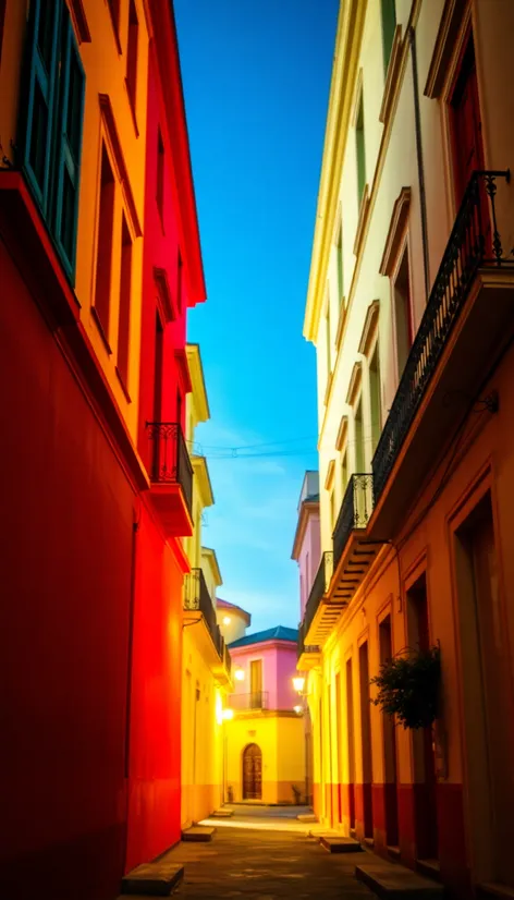 yellow red cuba barrio