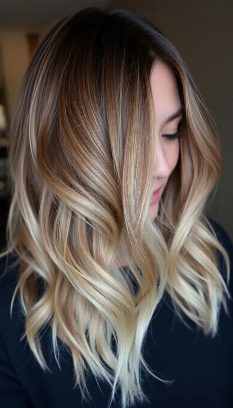 icy blonde balayage on