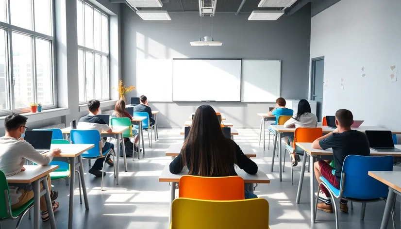 modern high school classroom