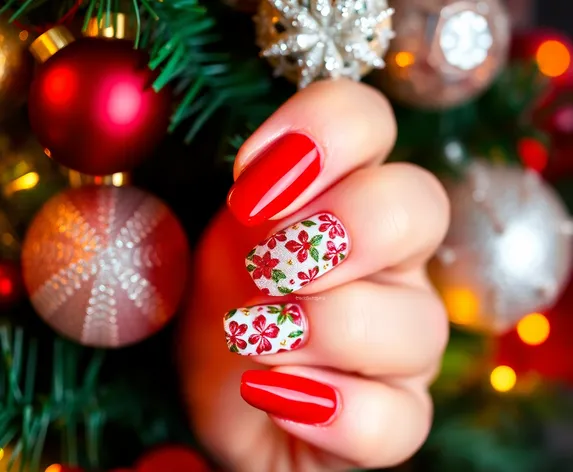 red christmas nail designs