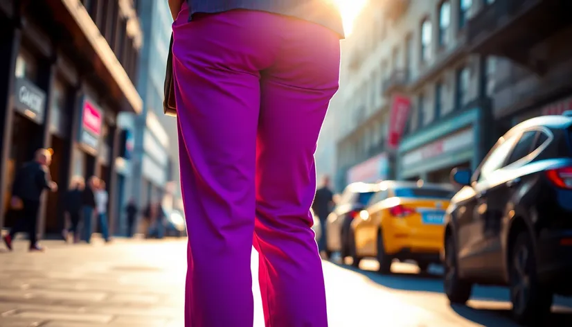 purple ladies trousers